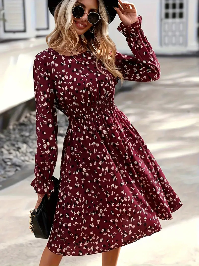 – allover-print-langarmkleid
