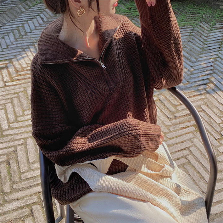 WW | Warmer Rollkragenpullover Mit Reibverschluss