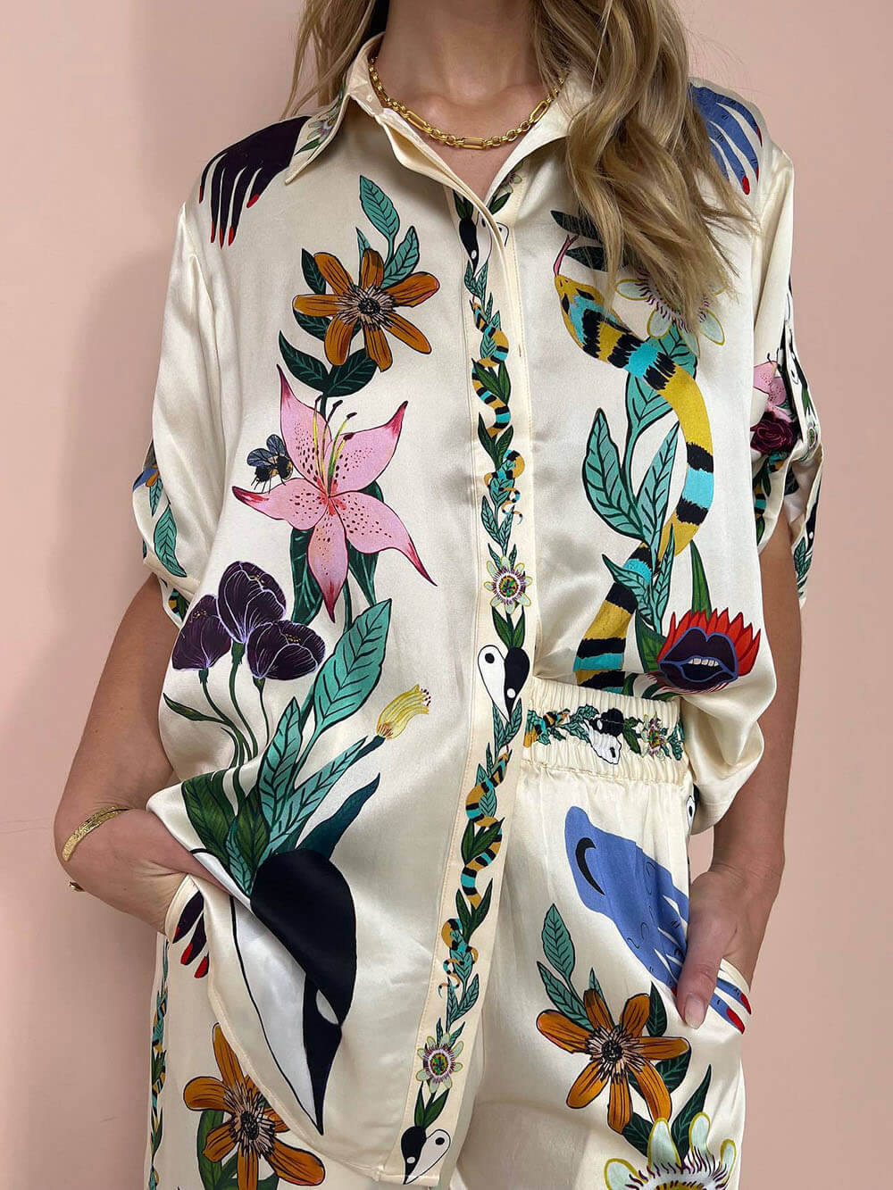 WW | Zweiteiliges Satz Mit Blumenmuster