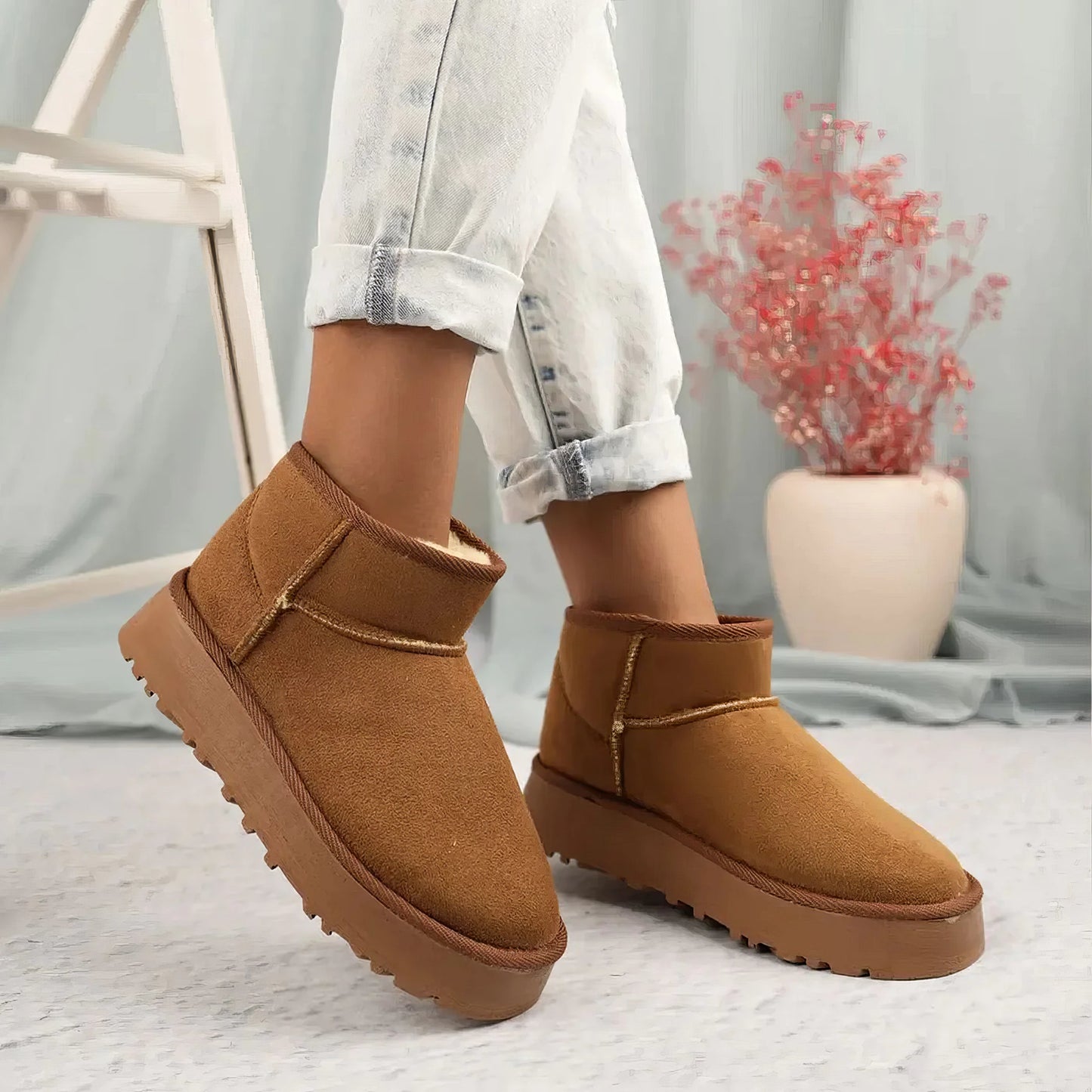 Merche - Stiefel - Schnee - Verdickter Fluff Chunky - Winter