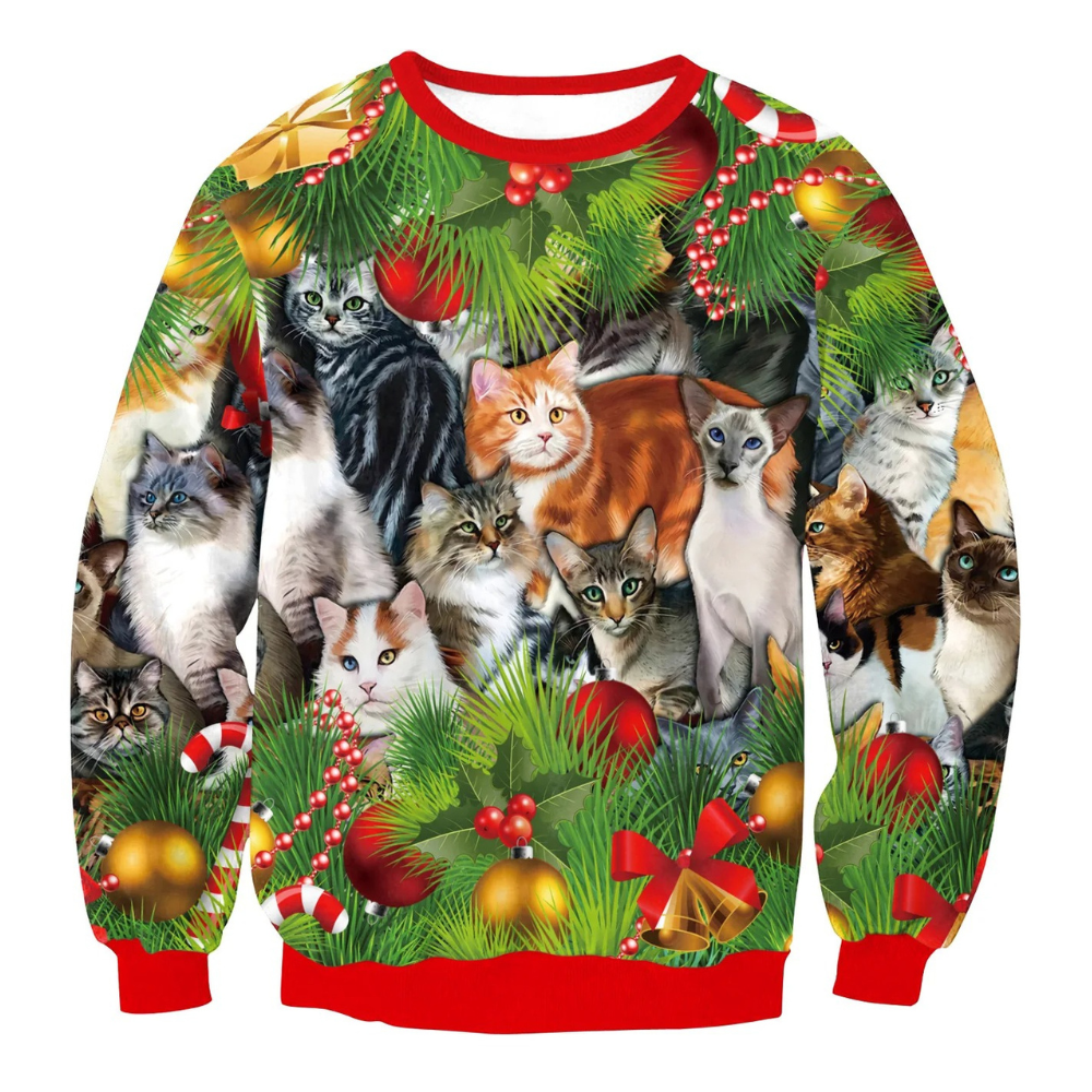 WW | Weihnachtspullover Lustiges Design, Unisex, Langarm Sweatshirt
