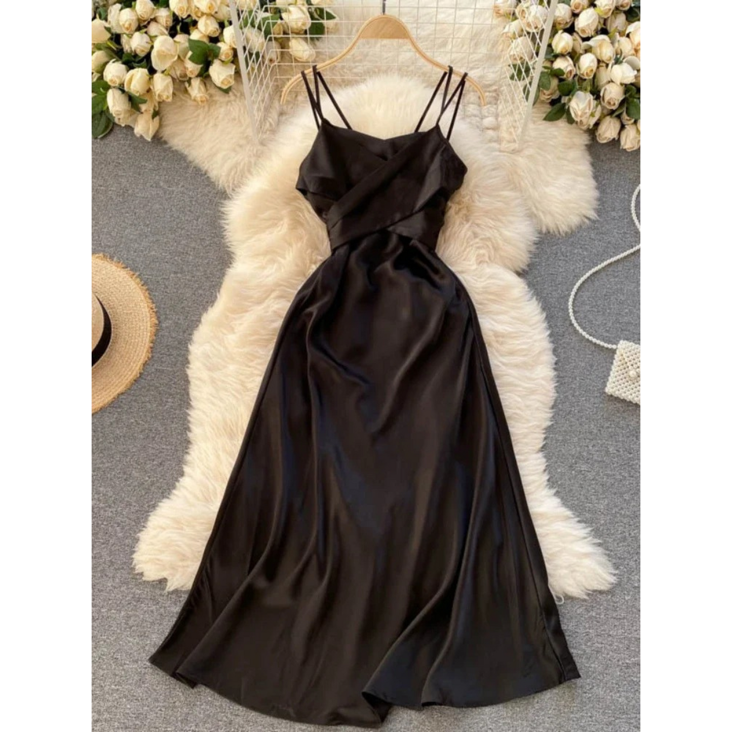 Merche ärmelloses Sommerkleid mit V-Ausschnitt