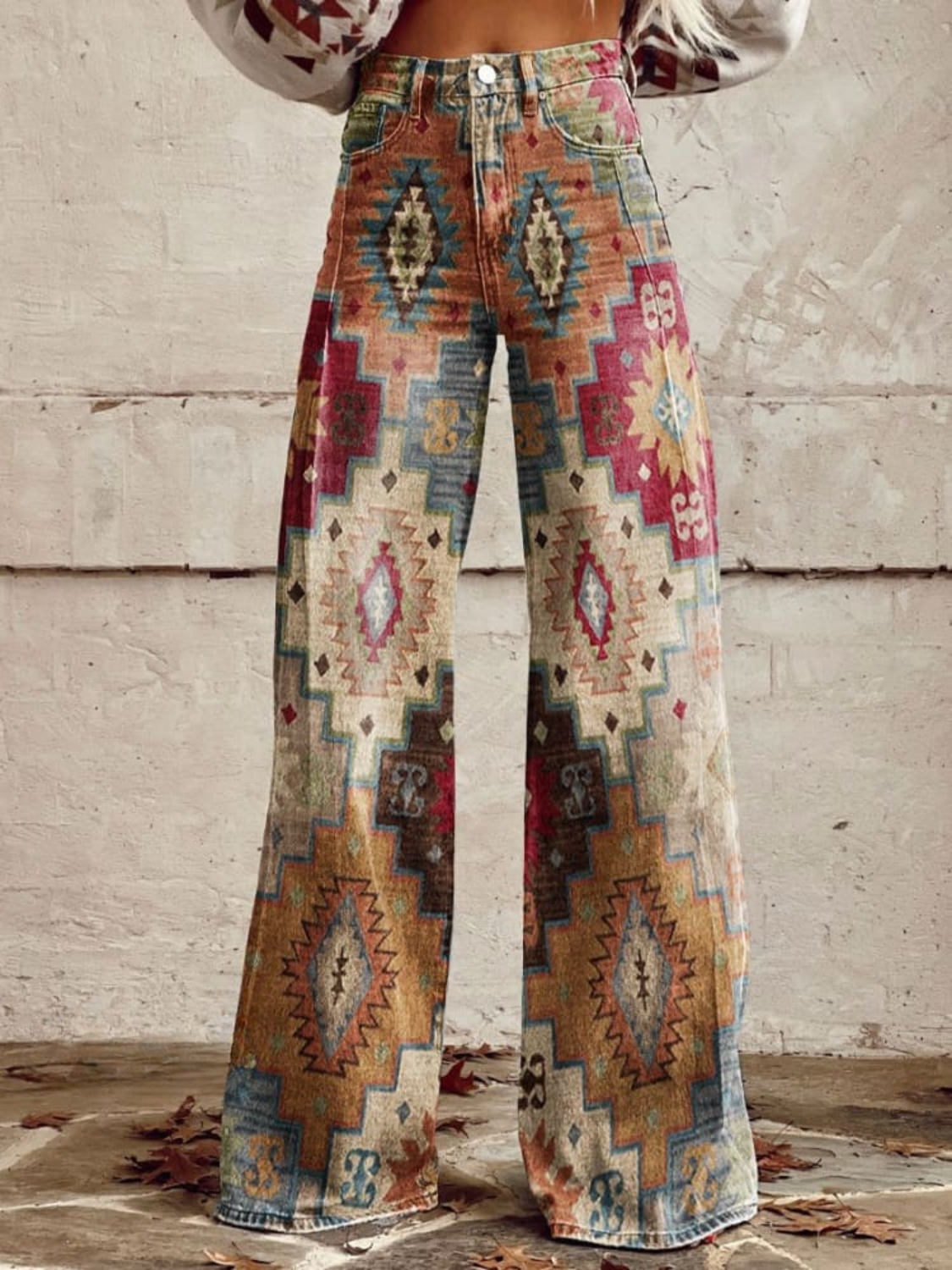 WW | Weinlese Boho Baggy Hosen Für Frauen