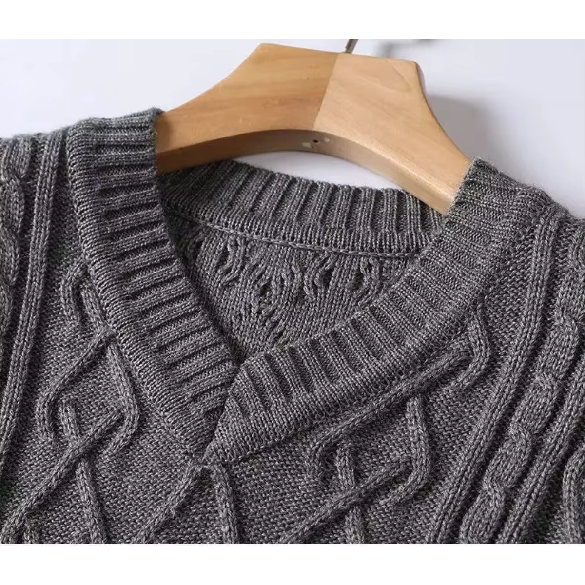 WW | Wollpullover Herren Eleganter V-ausschnitt Pullover Mit Struktur