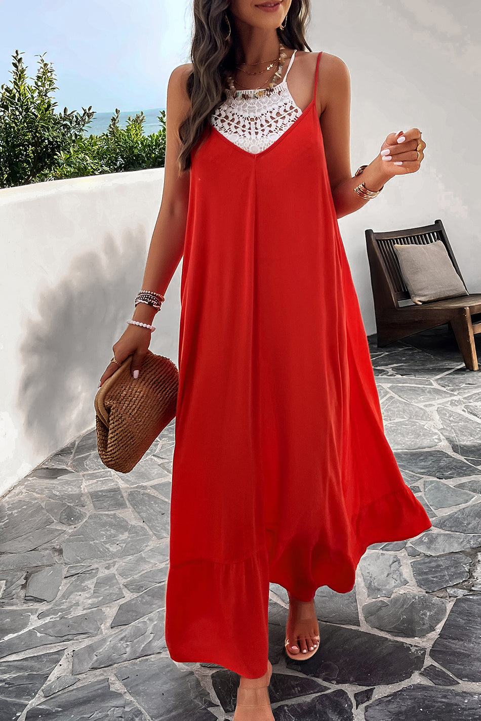 Cami-Kleid mit Taschen