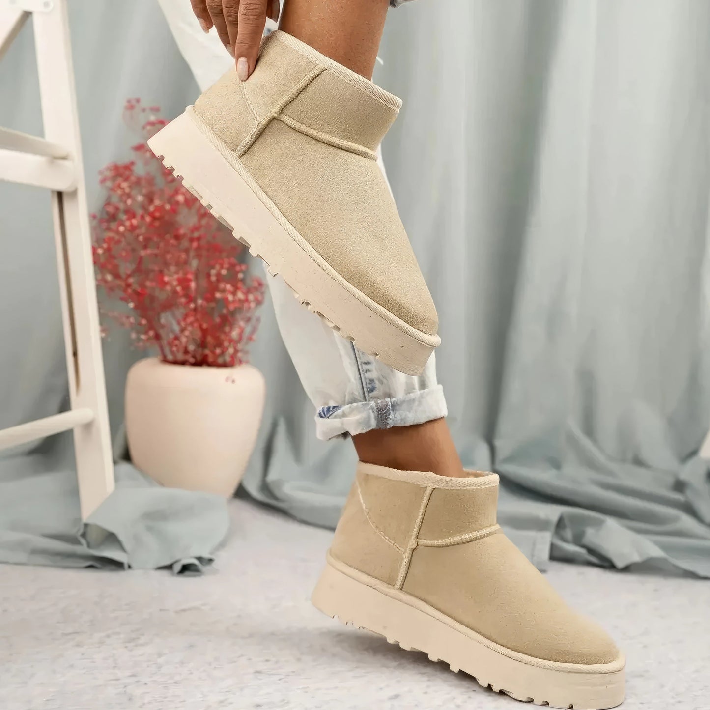 Merche - Stiefel - Schnee - Verdickter Fluff Chunky - Winter