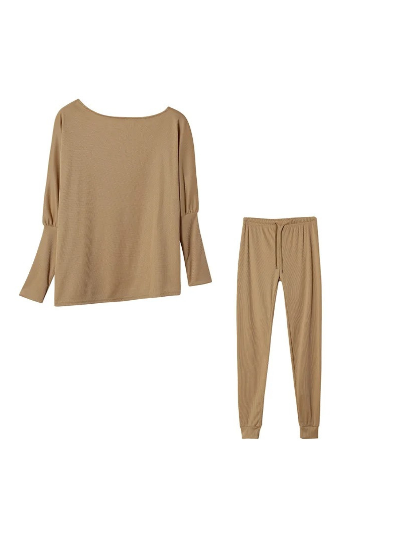 WW | Damen Hausanzug Modisches Off Shoulder Oberteil Und Leggings Satz