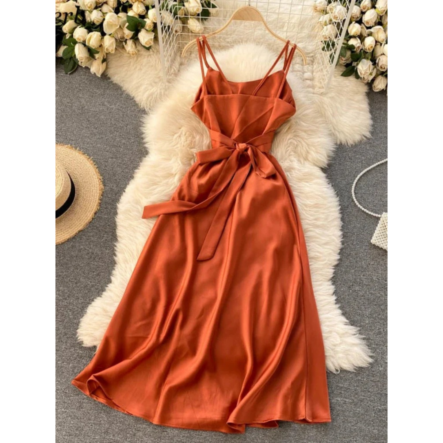 Merche ärmelloses Sommerkleid mit V-Ausschnitt