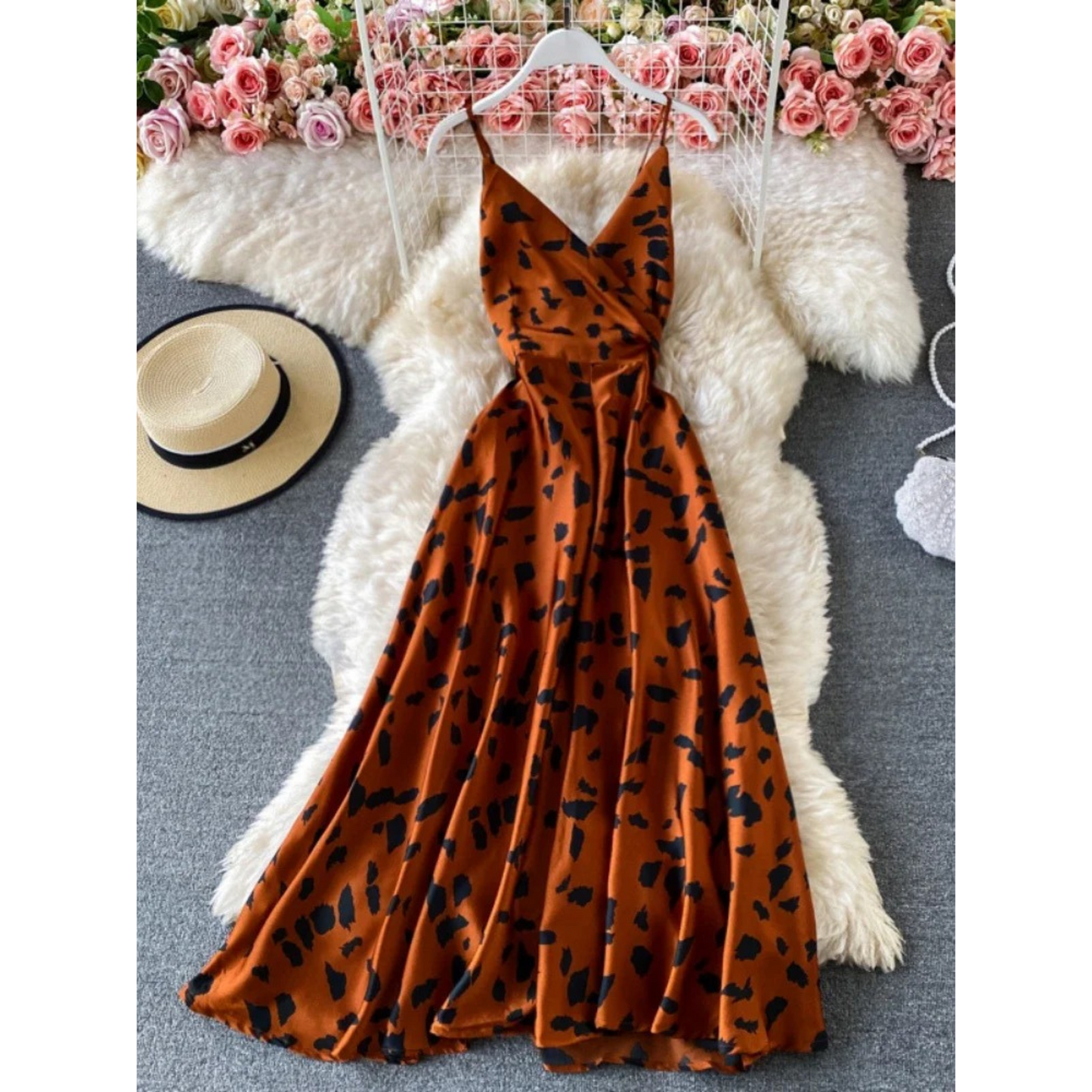 Merche ärmelloses Sommerkleid mit V-Ausschnitt