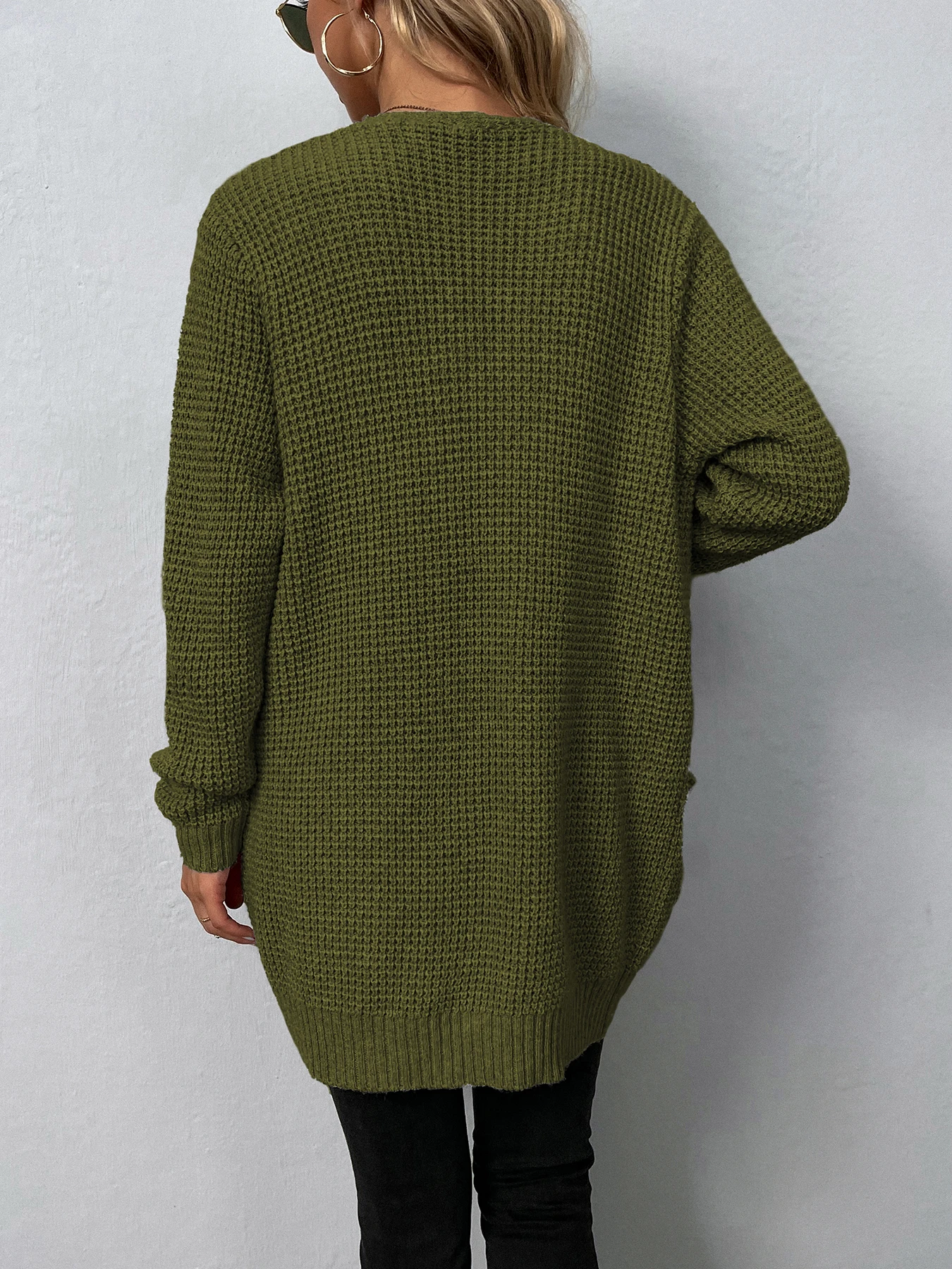 WW | Wollstrickjacke Damen Mit Taschen Und Lockerer Passform