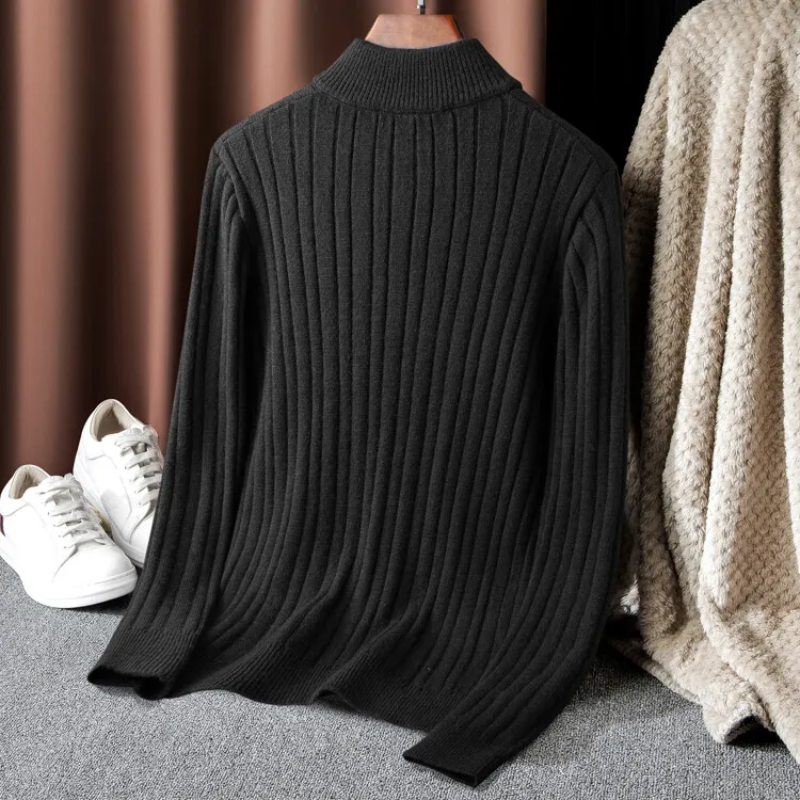 WW | Zopfstrick Pullover Mit Reißverschluss Herren Stilvoll & Bequem