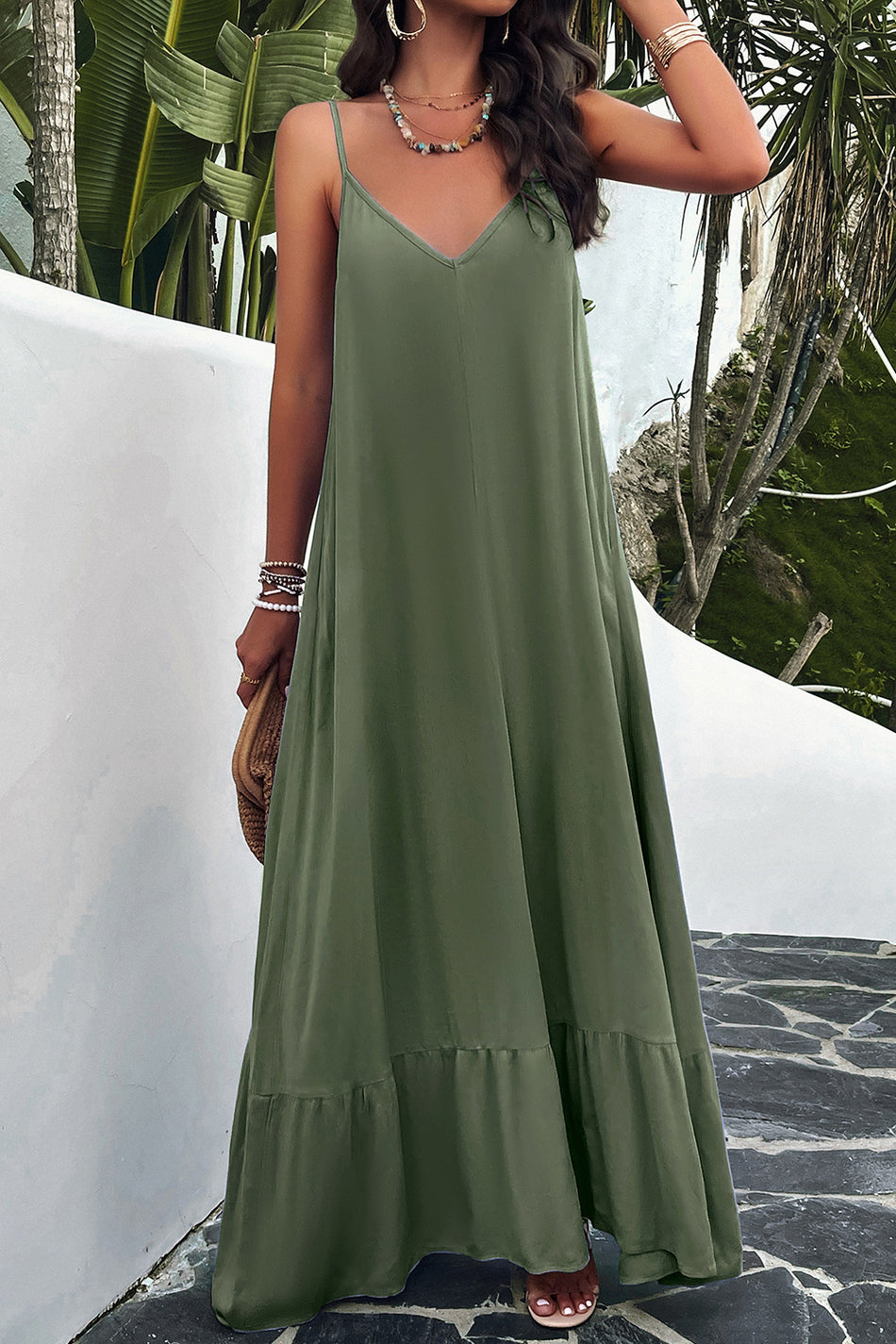 Cami-Kleid mit Taschen