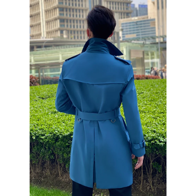 WW | Wasserabweisende Mantel Jacke Herren Klassischer Trenchcoat Mit Gürtel