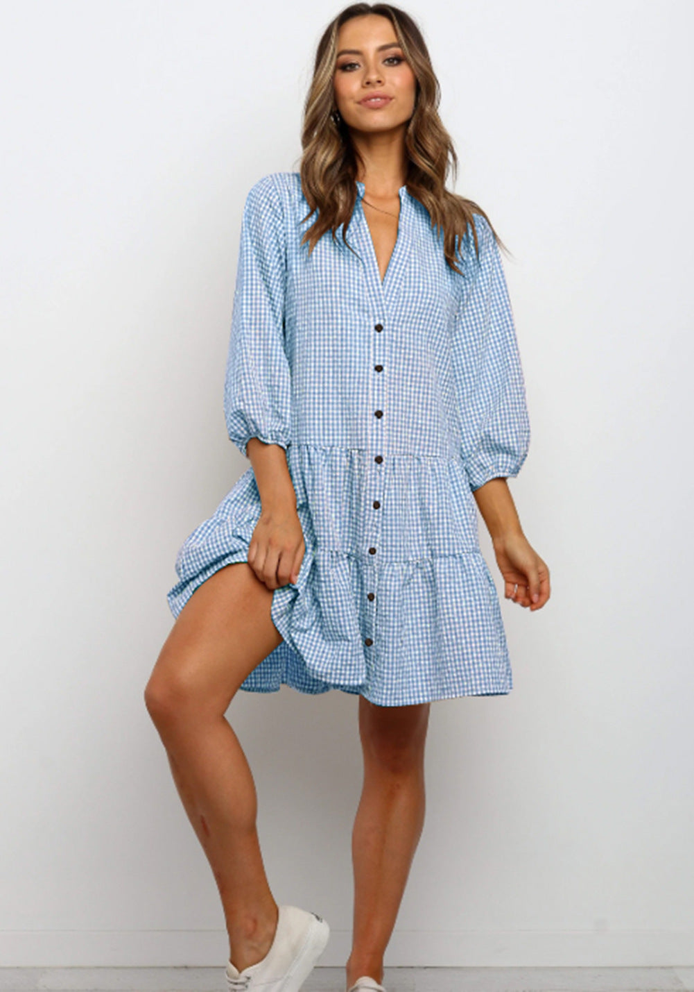 WW | Wunderschönes Blaues Kleid Für Den Frühling