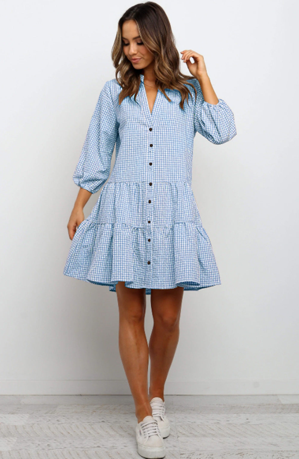WW | Wunderschönes Blaues Kleid Für Den Frühling