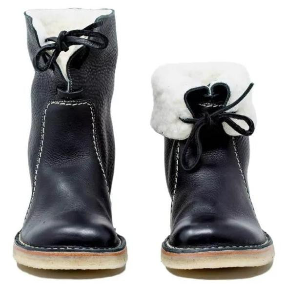 Damen wasserdichte Stiefel mit Wollfutter