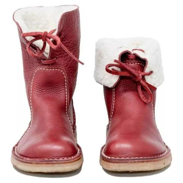 Damen wasserdichte Stiefel mit Wollfutter