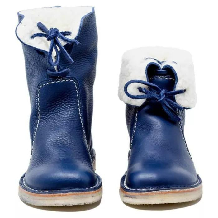 Damen wasserdichte Stiefel mit Wollfutter