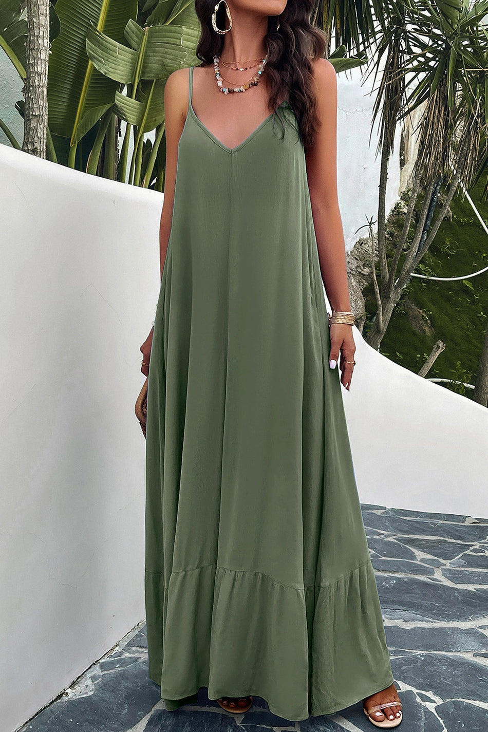 Cami-Kleid mit Taschen