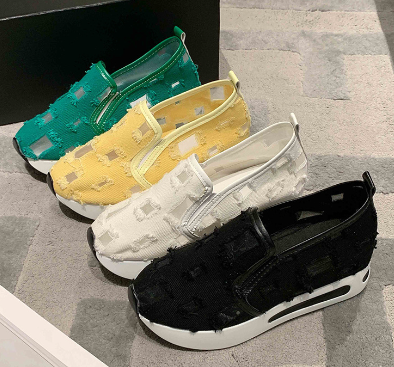 WW | Weiße Bestickte Bequeme Orthopädische Damen Sneakers