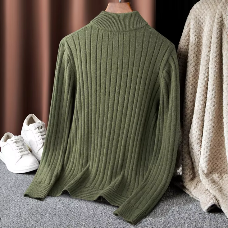 WW | Zopfstrick Pullover Mit Reißverschluss Herren Stilvoll & Bequem