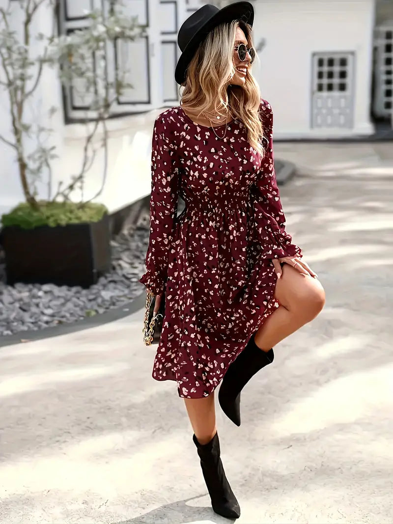 – allover-print-langarmkleid