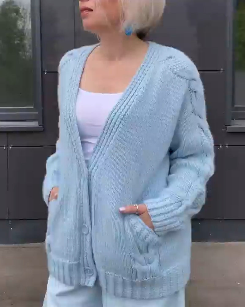 WW | Warmer Damen Strickjacke Aus Strick