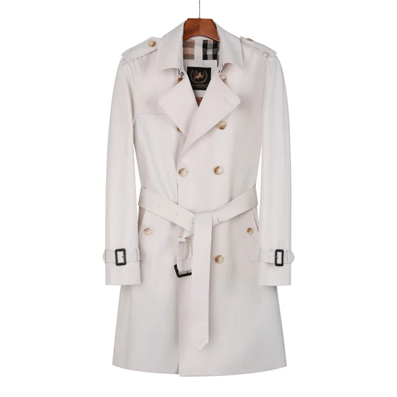 WW | Wasserabweisende Mantel Jacke Herren Klassischer Trenchcoat Mit Gürtel