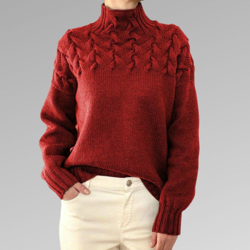 WW | Warmer Skandinavischer Strickpullover Für Damen