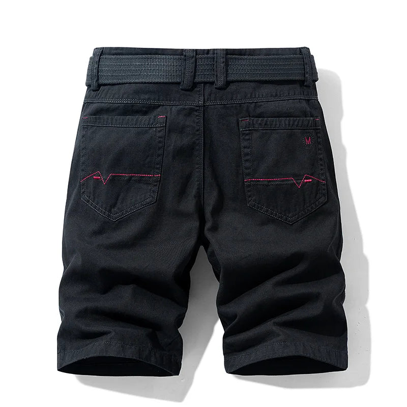 Merche Cotton Solid Herren Shorts Casual Reithosen Bermuda Mode