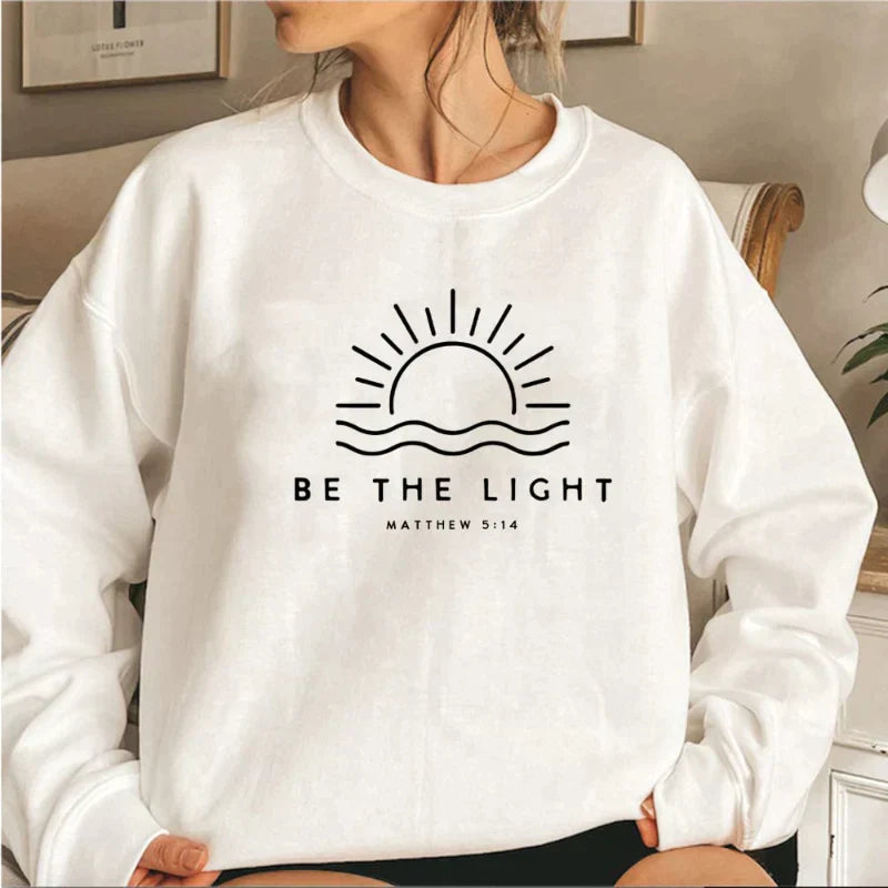 Be the Light“ Sweatshirt in Übergröße für Frauen