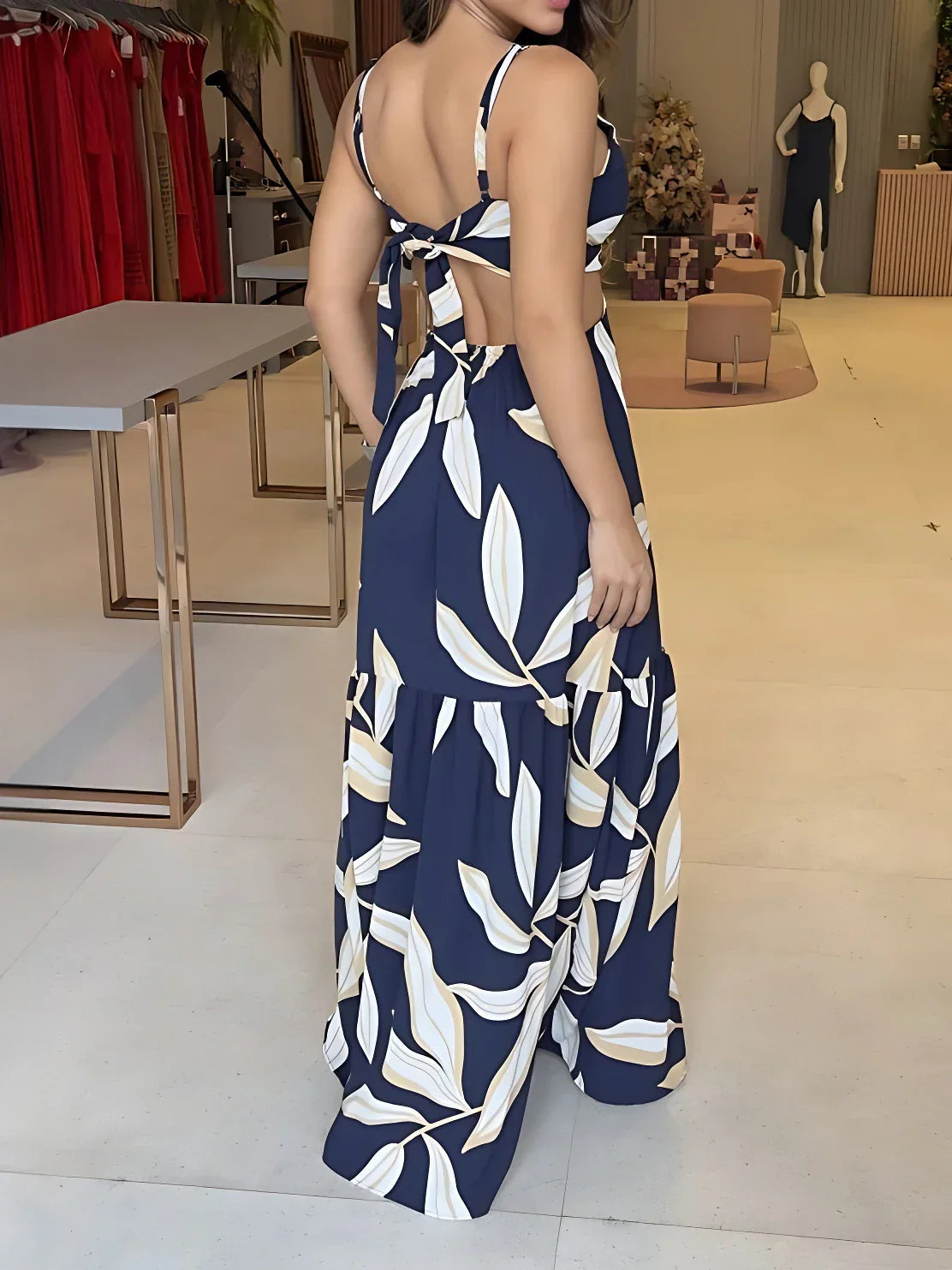 Böhmisches Kleid mit Spaghettiträgern