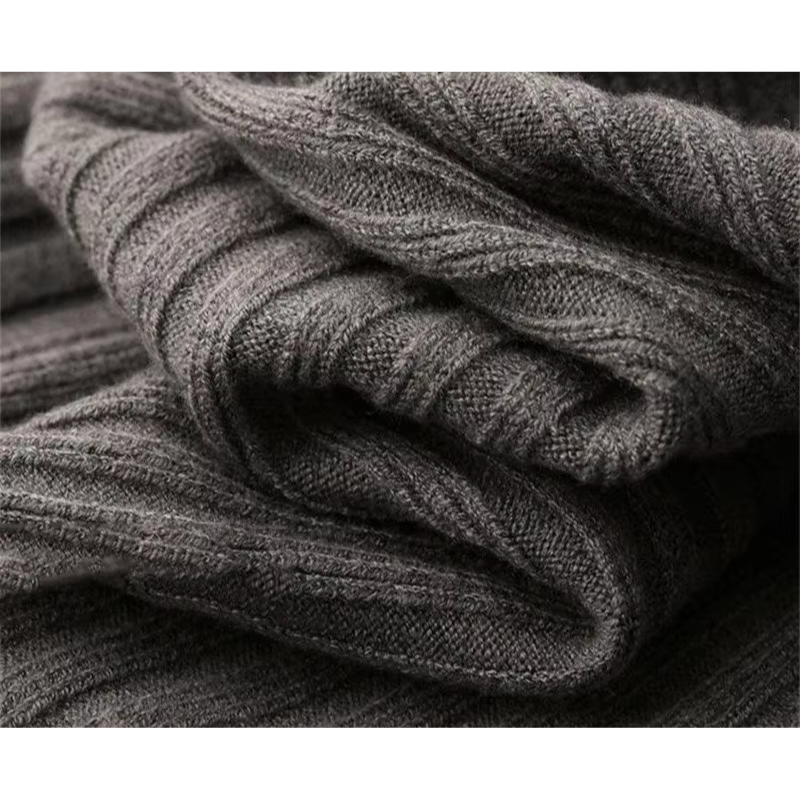 WW | Wollpullover Herren Mit Reißverschlusskragen Und Geripptem Strickdesign