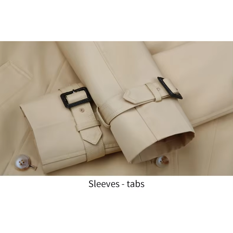 WW | Wasserabweisende Mantel Jacke Herren Klassischer Trenchcoat Mit Gürtel