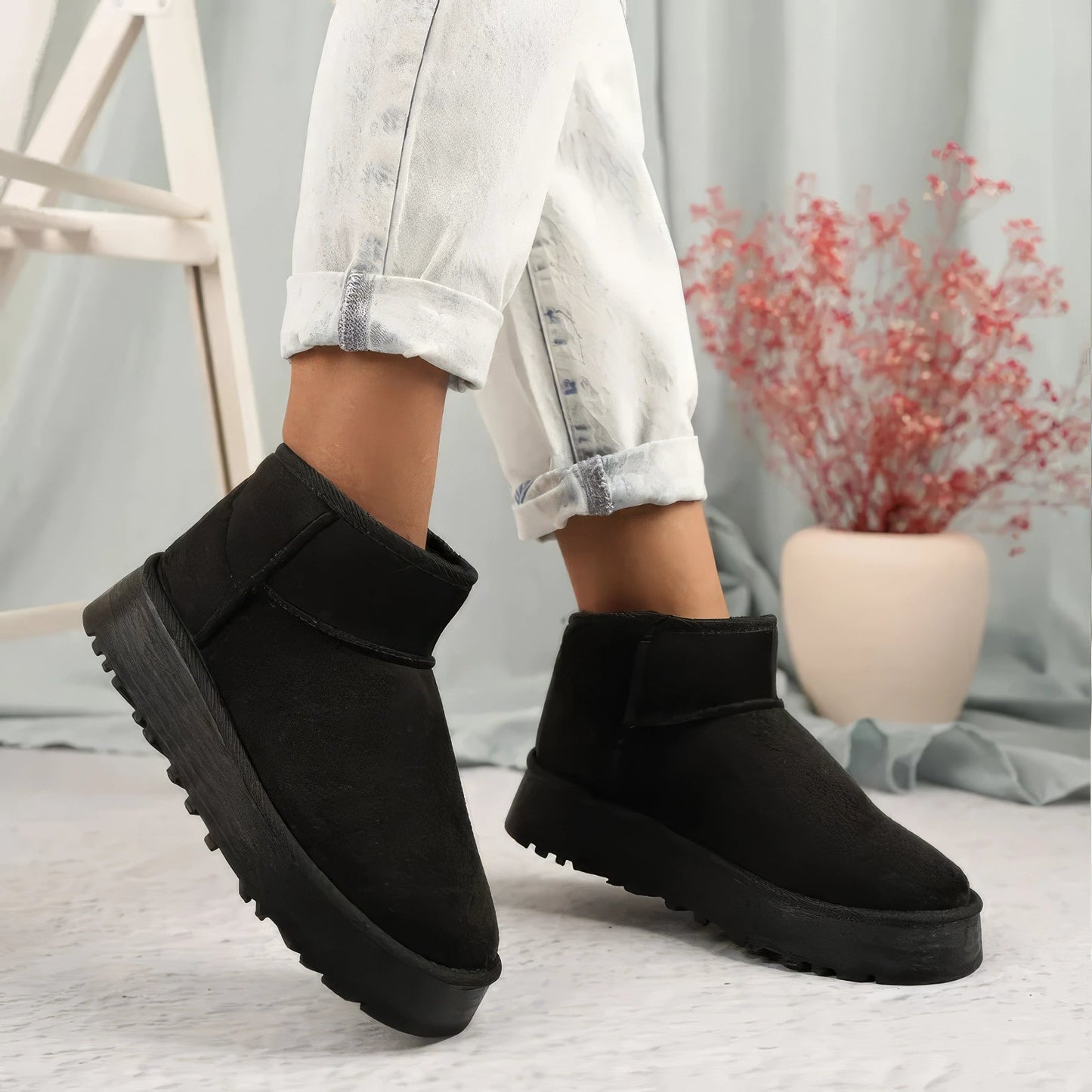 Merche - Stiefel - Schnee - Verdickter Fluff Chunky - Winter