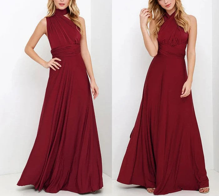 Elastisches Wickelkleid mit Riemen