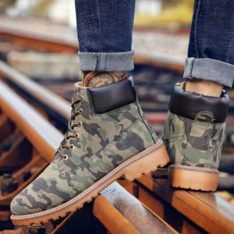 WW | Wasserdichte Herrenschuhe Stiefel Mit Robuster Profilsohle
