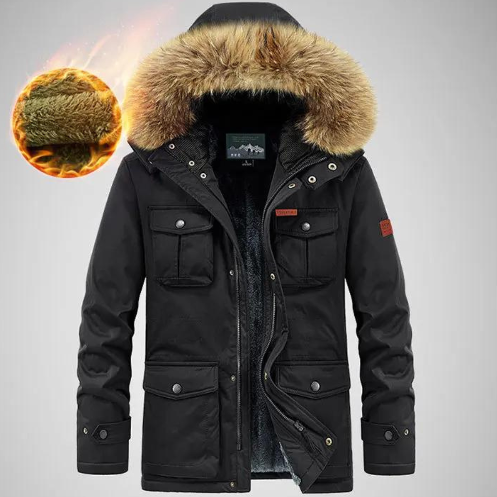 WW | Wasserdicht Langärmelig Vlies Auskleidung Kapuze Jacke