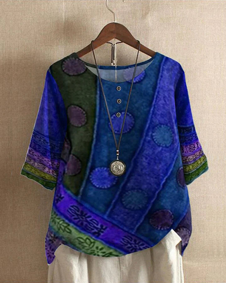 WW | Boho Bedrucktes Oberteil Für Damen Mit Stil