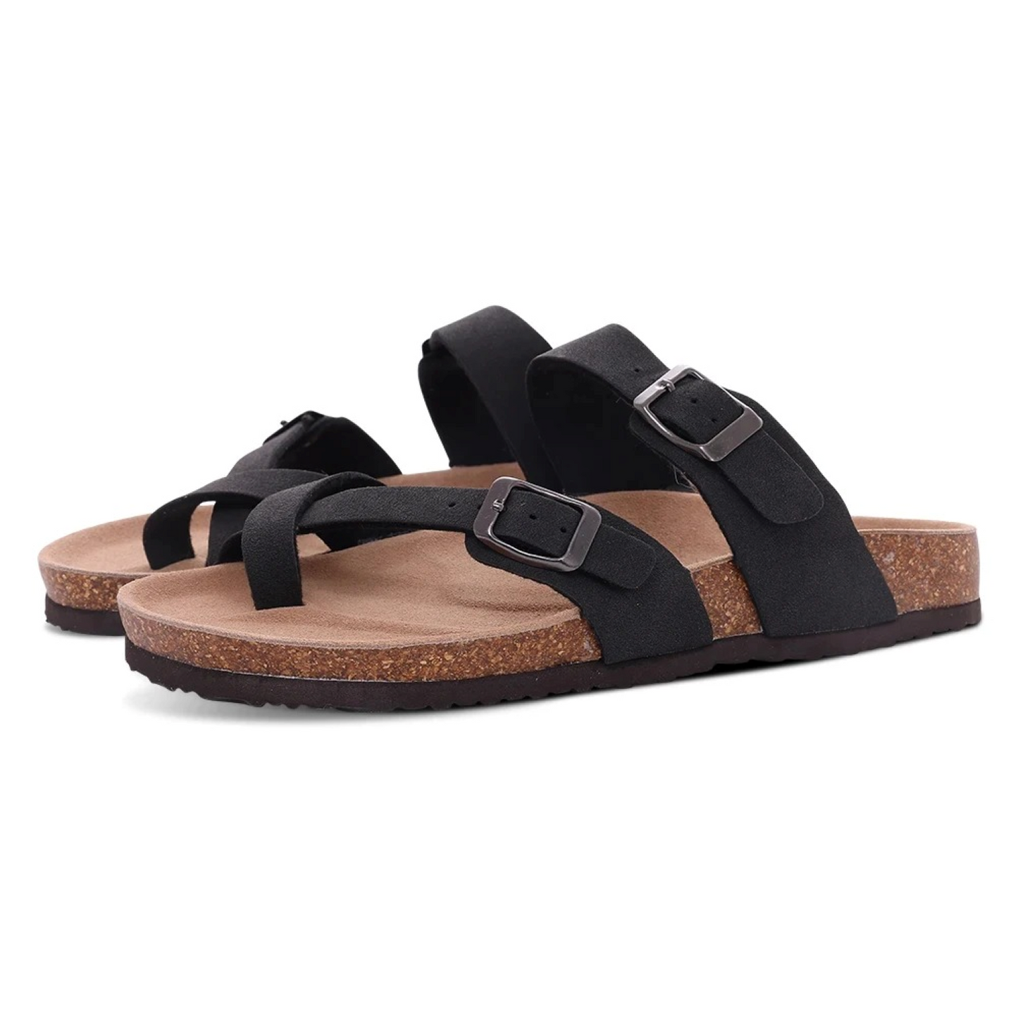 WW | Wildleder Damen Sandalen Mit Doppeltem Riemen