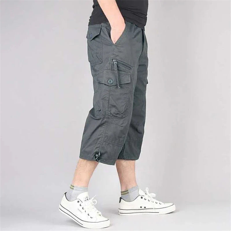 Merche Multi-Pocket Casual Baumwolle Elastische Hosen Taktische Shorts