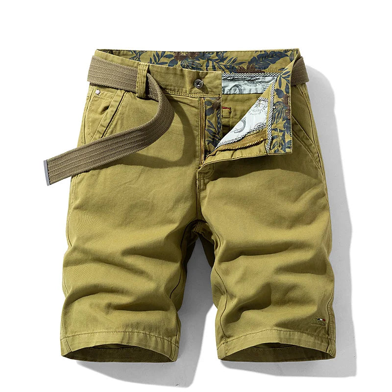 Merche Cotton Solid Herren Shorts Casual Reithosen Bermuda Mode