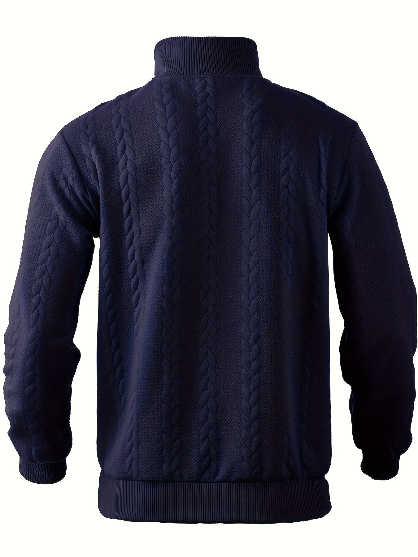 WW | Warmer Langärmeliger Halber Reißverschluss Strickpullover