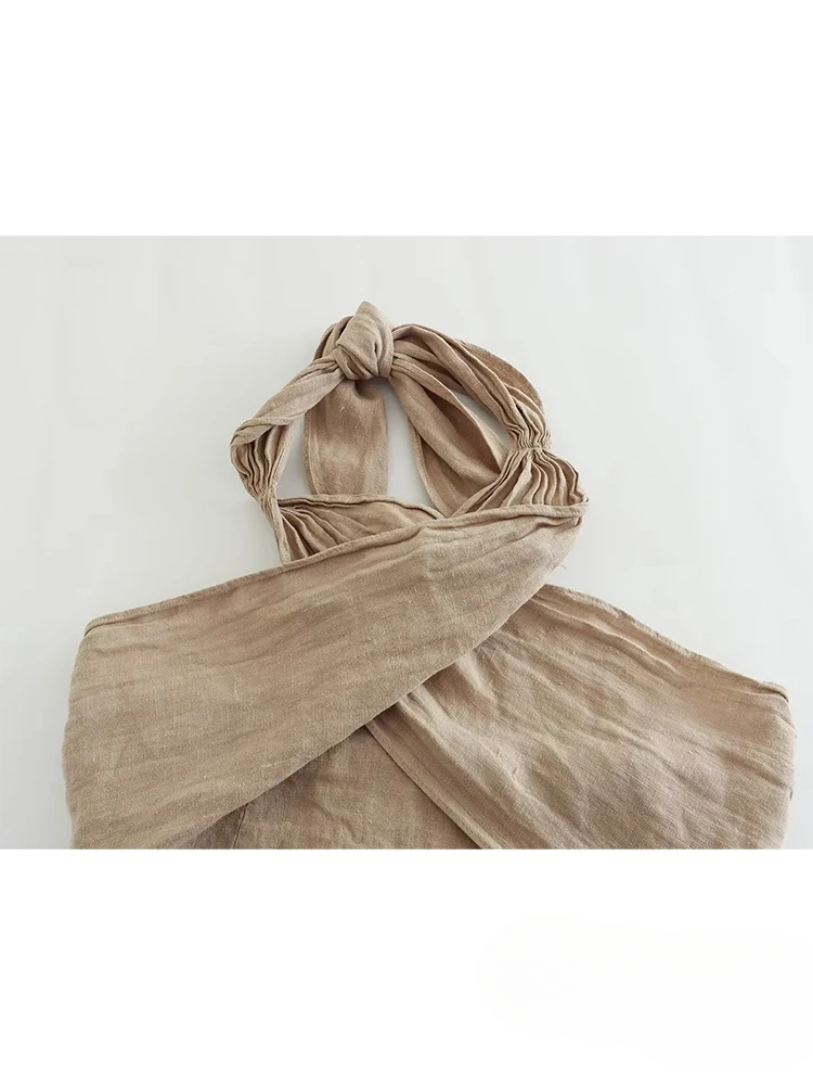 Merche Carved zurück mit breiten Hosen casua Set in Farbe perfekt für summe