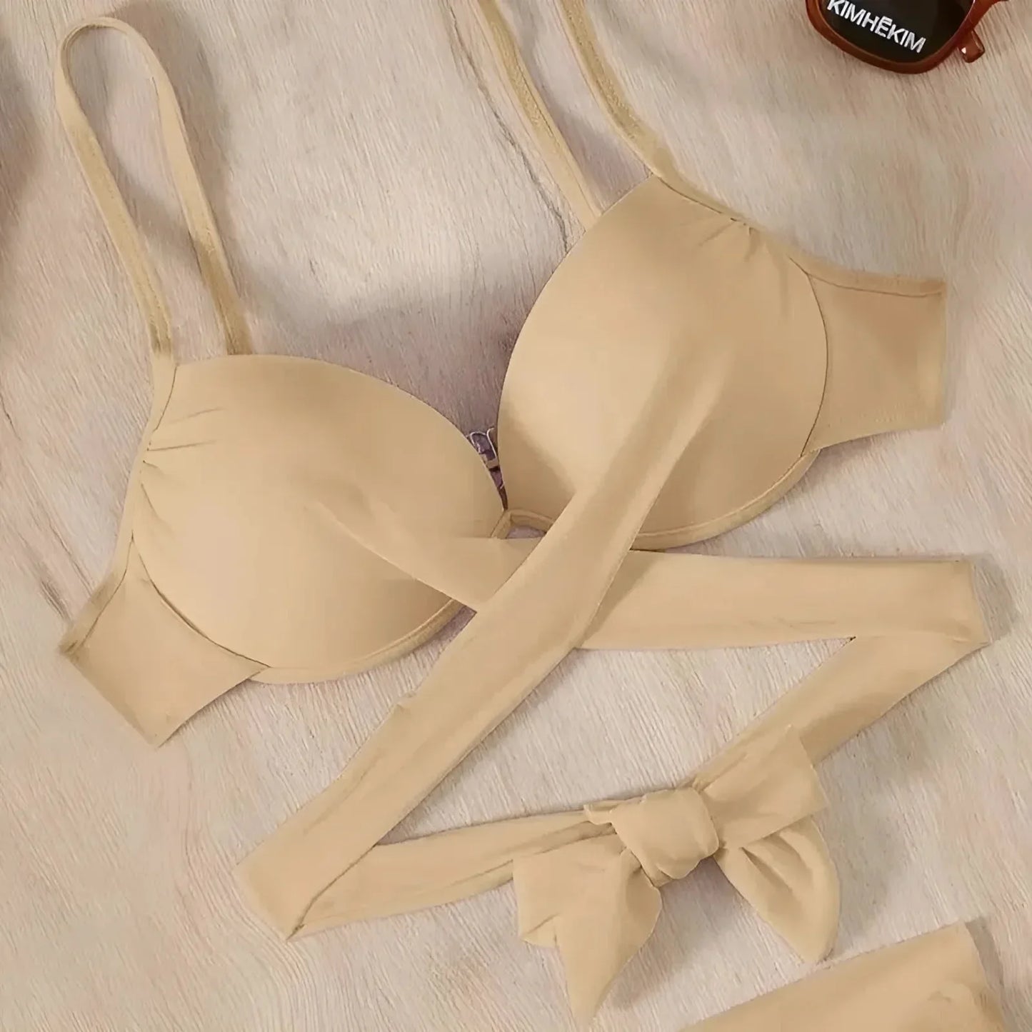 3-teiliges Badeanzug-Set mit Pareo