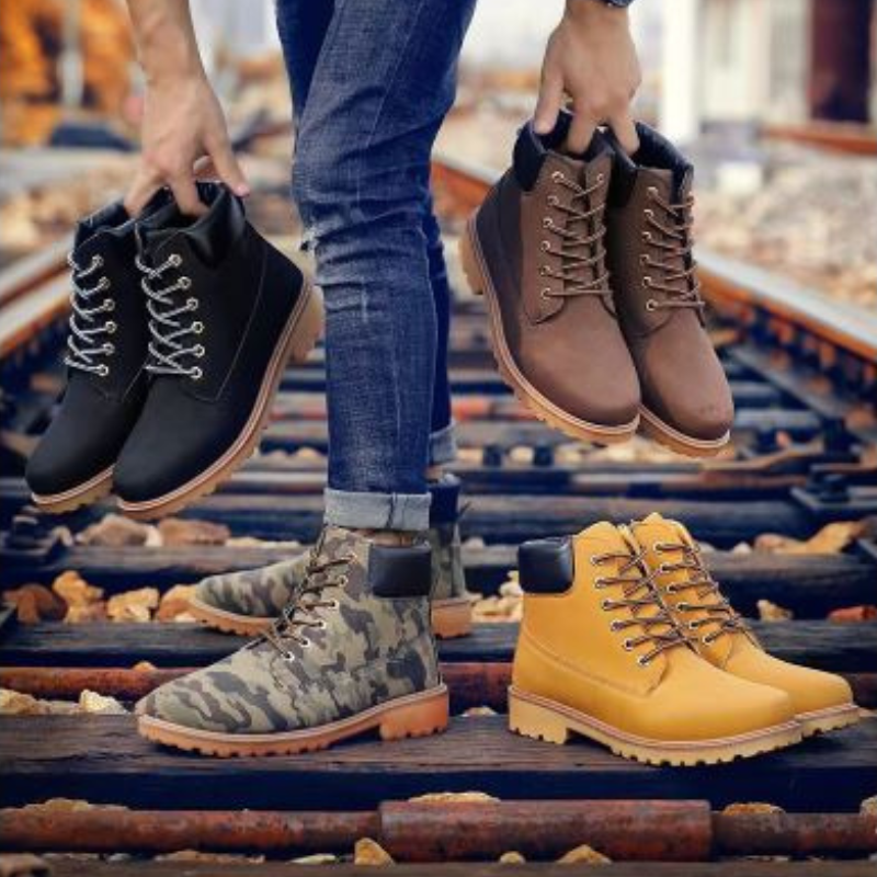 WW | Wasserdichte Herrenschuhe Stiefel Mit Robuster Profilsohle