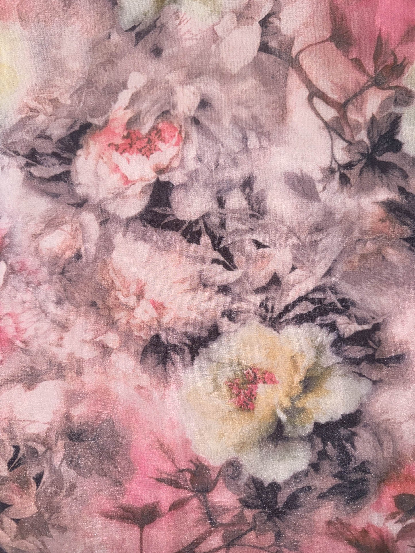 Blumen Druck Rundhalsausschnitt Kleid