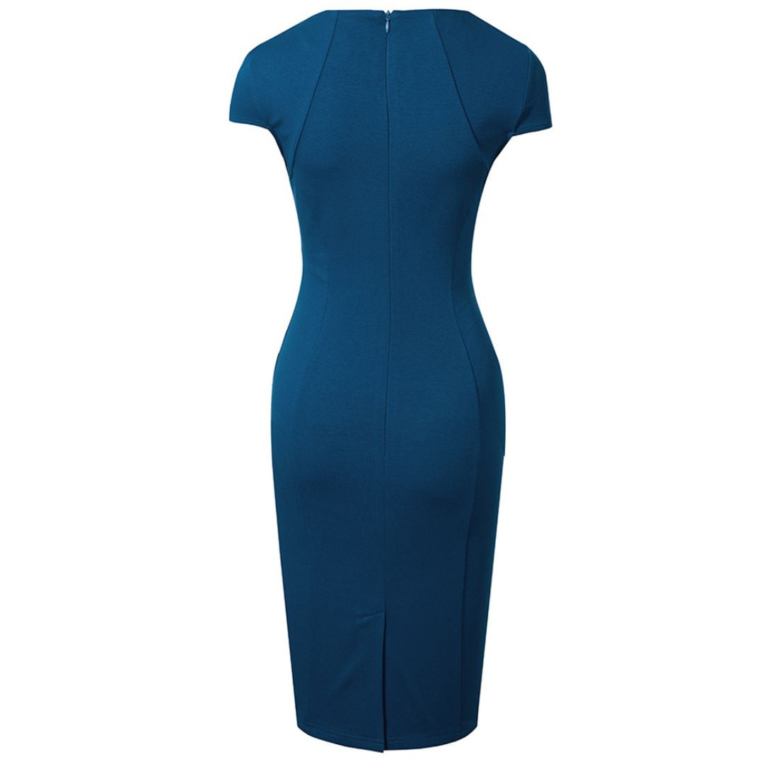 Bodycon-Kleid mit Eckigem Ausschnitt