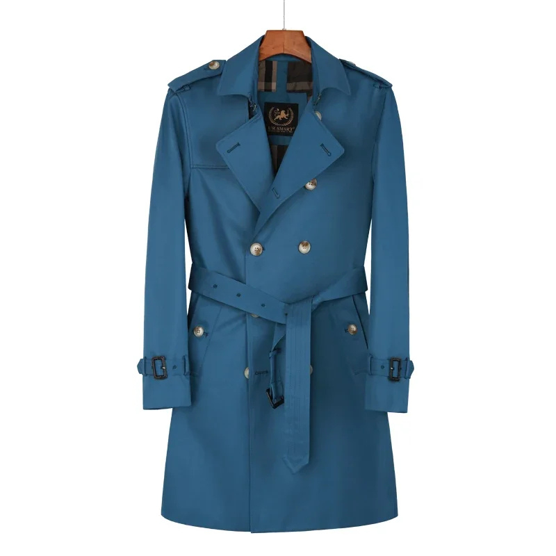 WW | Wasserabweisende Mantel Jacke Herren Klassischer Trenchcoat Mit Gürtel