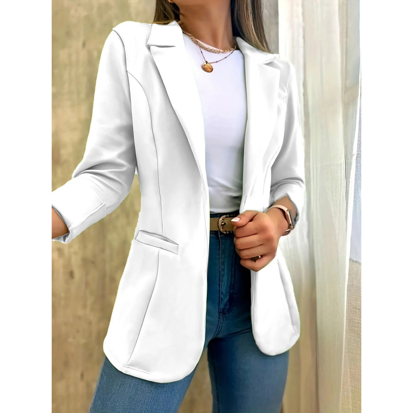 WW | Weinlese Damen Blazer Ohne Schnalle